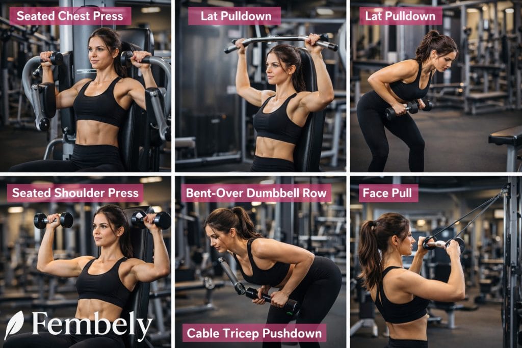 Upper Body Workout for Beginners at Gym female